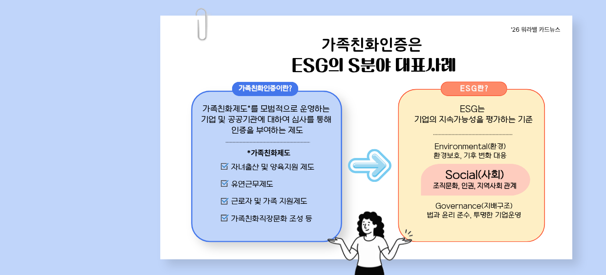 가족친화인증 esg경영의 시작입니다. 2